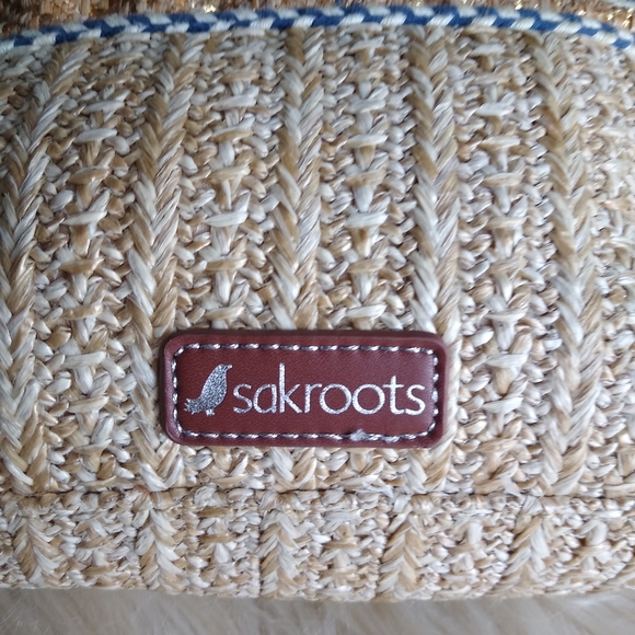 Sakroots Handbag Purse Straw and Fabric with Keychain EUC - Picture 9 of 9